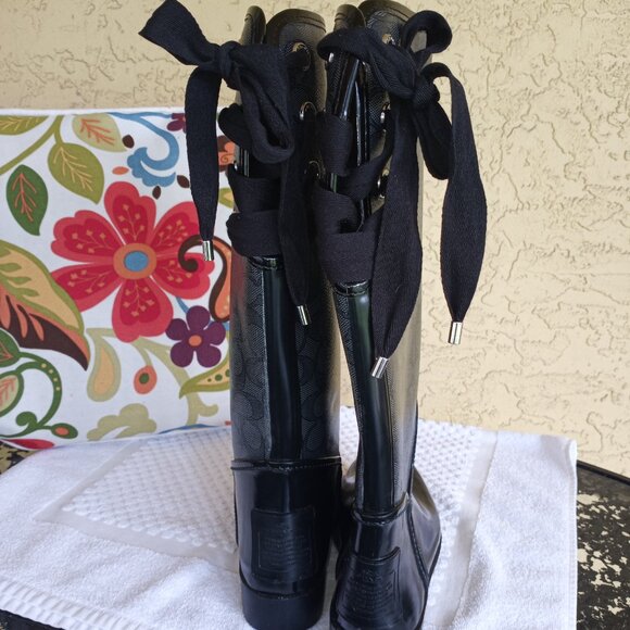 Coach Tristee insulated rain boots    *** - Picture 3 of 17